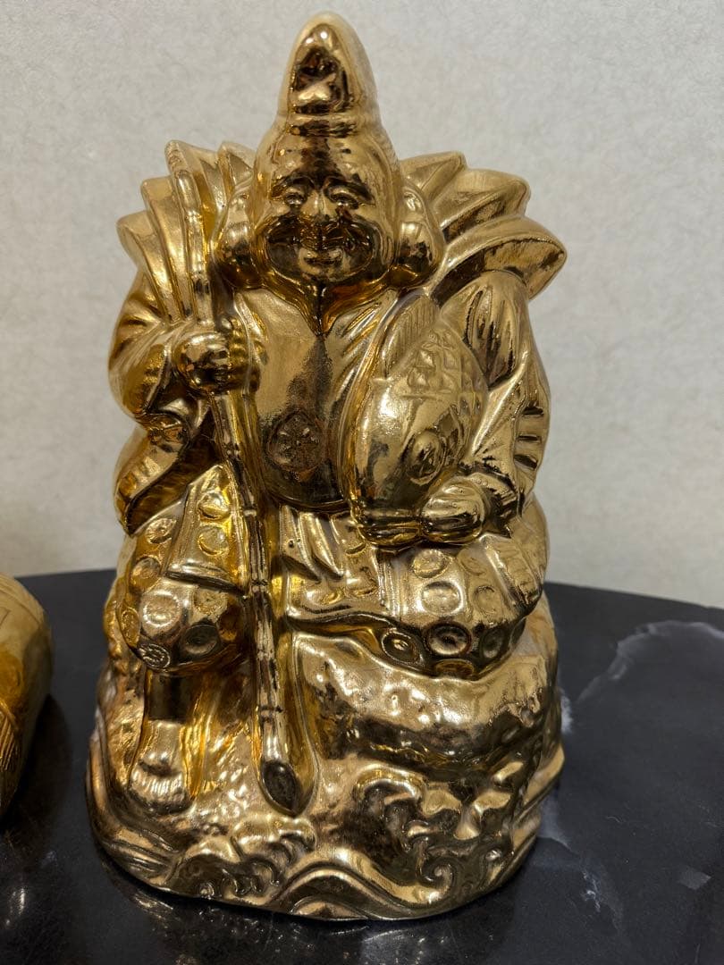 大黒天　恵比寿天　開運　金運アップ　【縁起物】七福神 金　工芸品