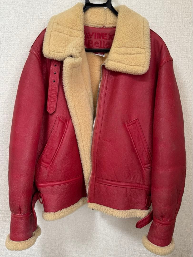 AVIREX アヴィレックス　 L フライトジャケット　B-3 レッド赤