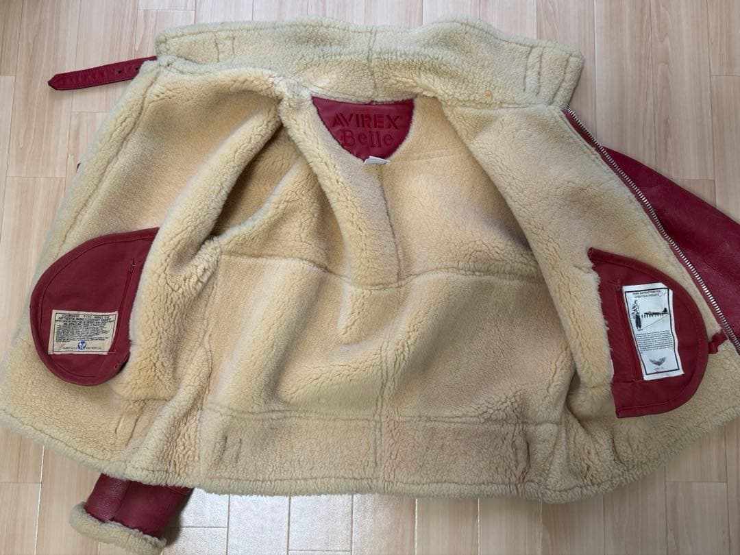 AVIREX アヴィレックス　 L フライトジャケット　B-3 レッド赤