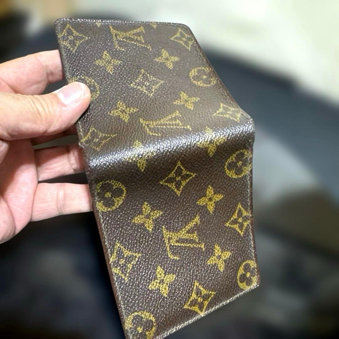 15☆優良品☆ヴィンテージ モノグラム♪2つ折り財布★ポケットあり