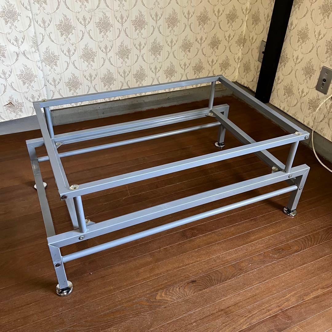 【インダストリアル】アイアンフレーム ガラステーブル センターテーブル 男前