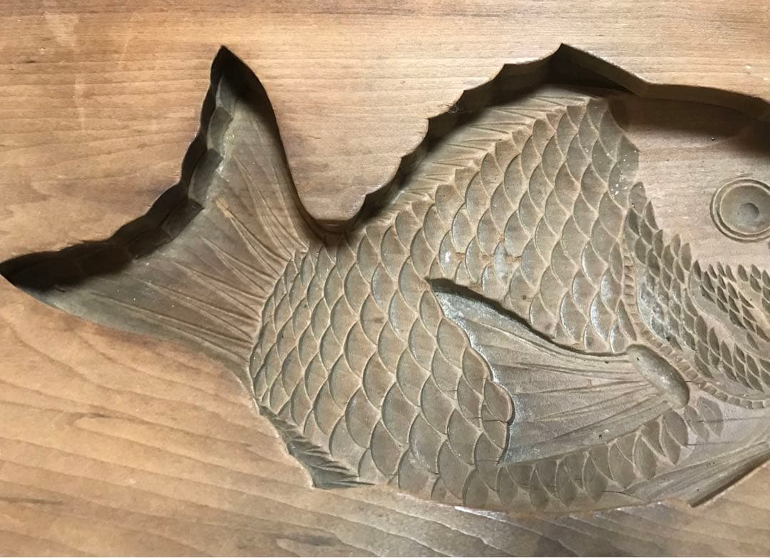 見事な大ぶり鯛菓子型　めでたい骨董