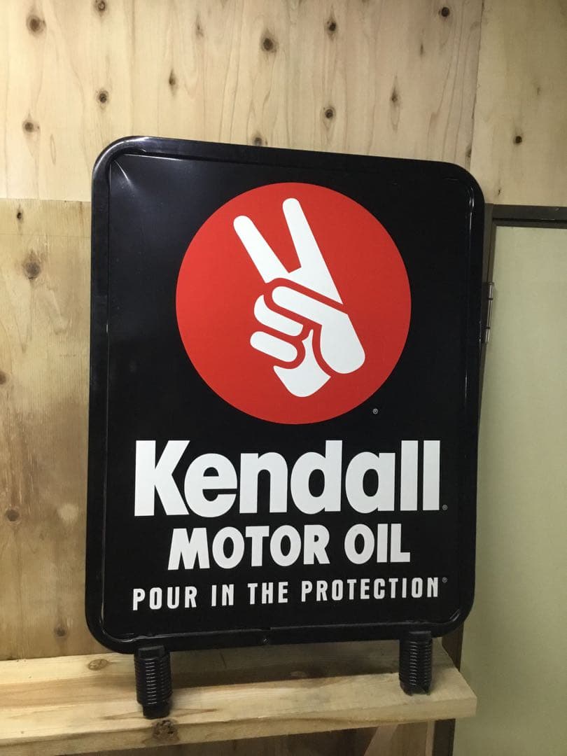 激レア‼️1980年代のKendallロゴ入り看板‼️