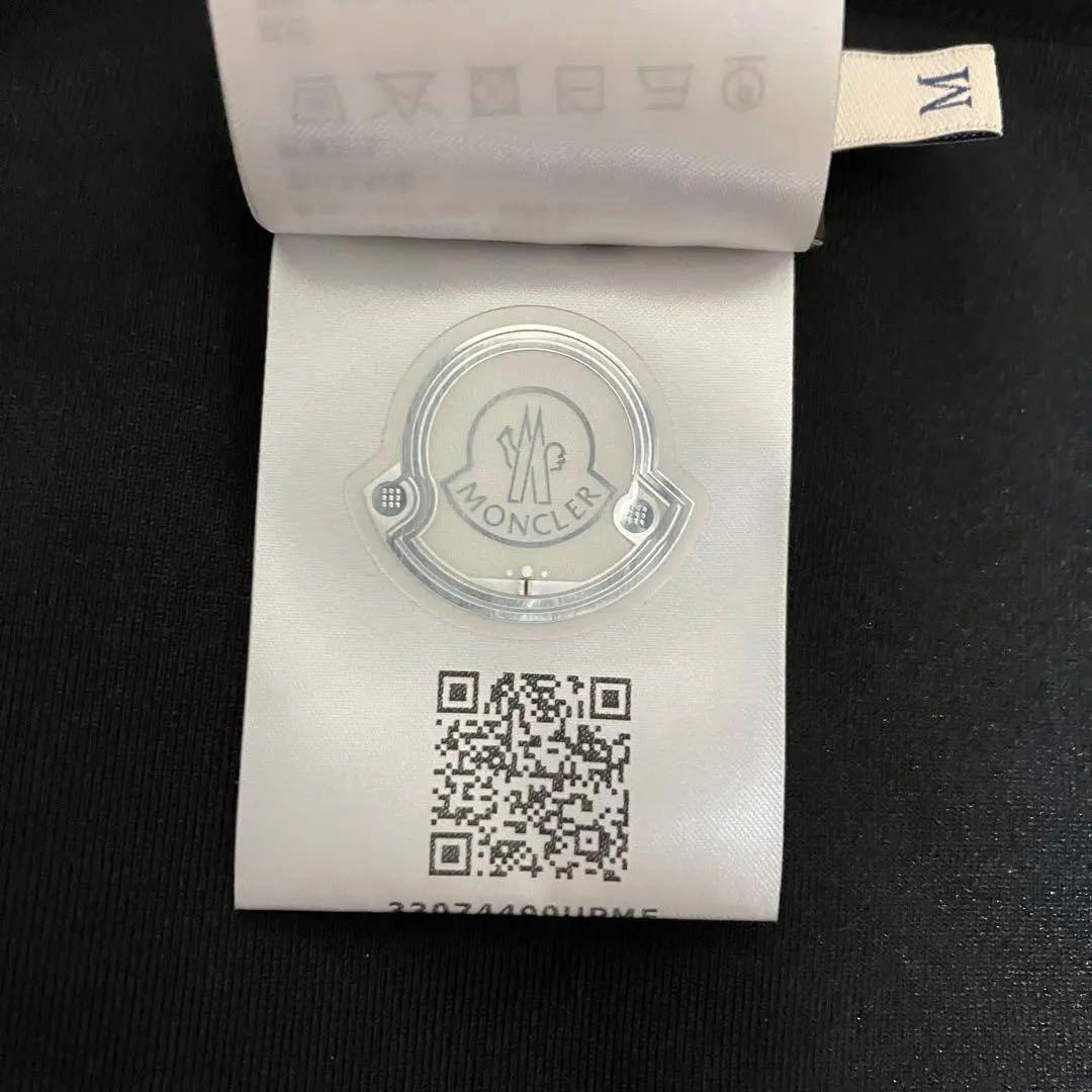 極美品　モンクレールグルノーブル ロゴ ネックウォーマー ブラック