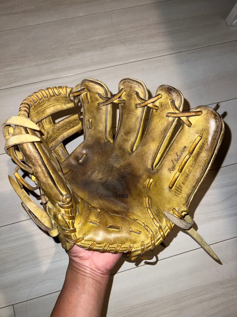 硬式グローブ 内野手用　ミズノプロ　ナチュラルライム　野球