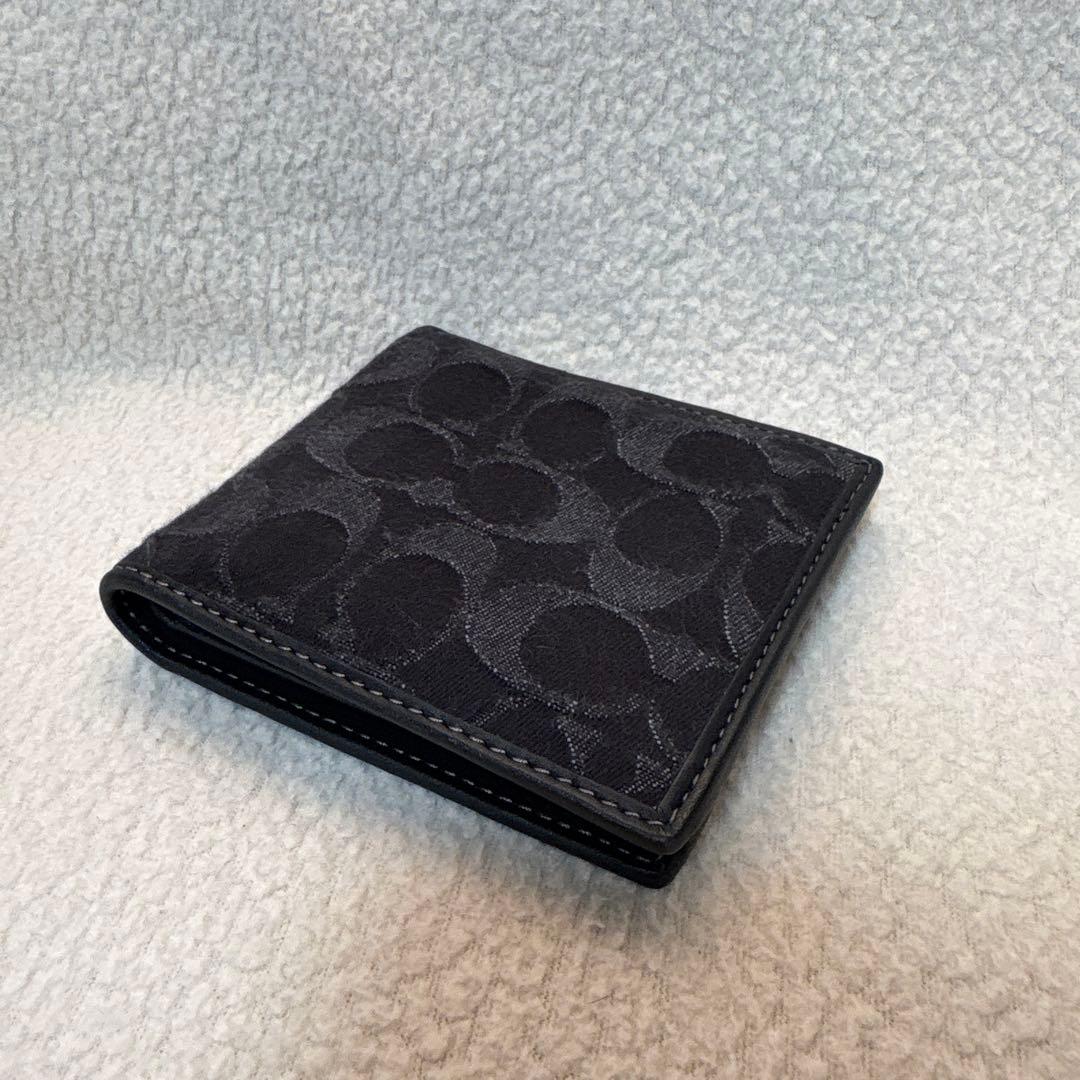 COACH ★大人気★ ウォレット シグネチャー デニム ブラック 新品