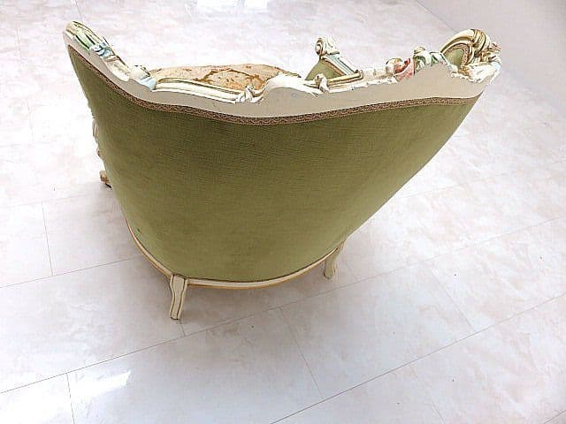 マリオ・コルチャゴ（フラテリ・オリッジ） 1人掛けソファ ロココ様式 金華山張地