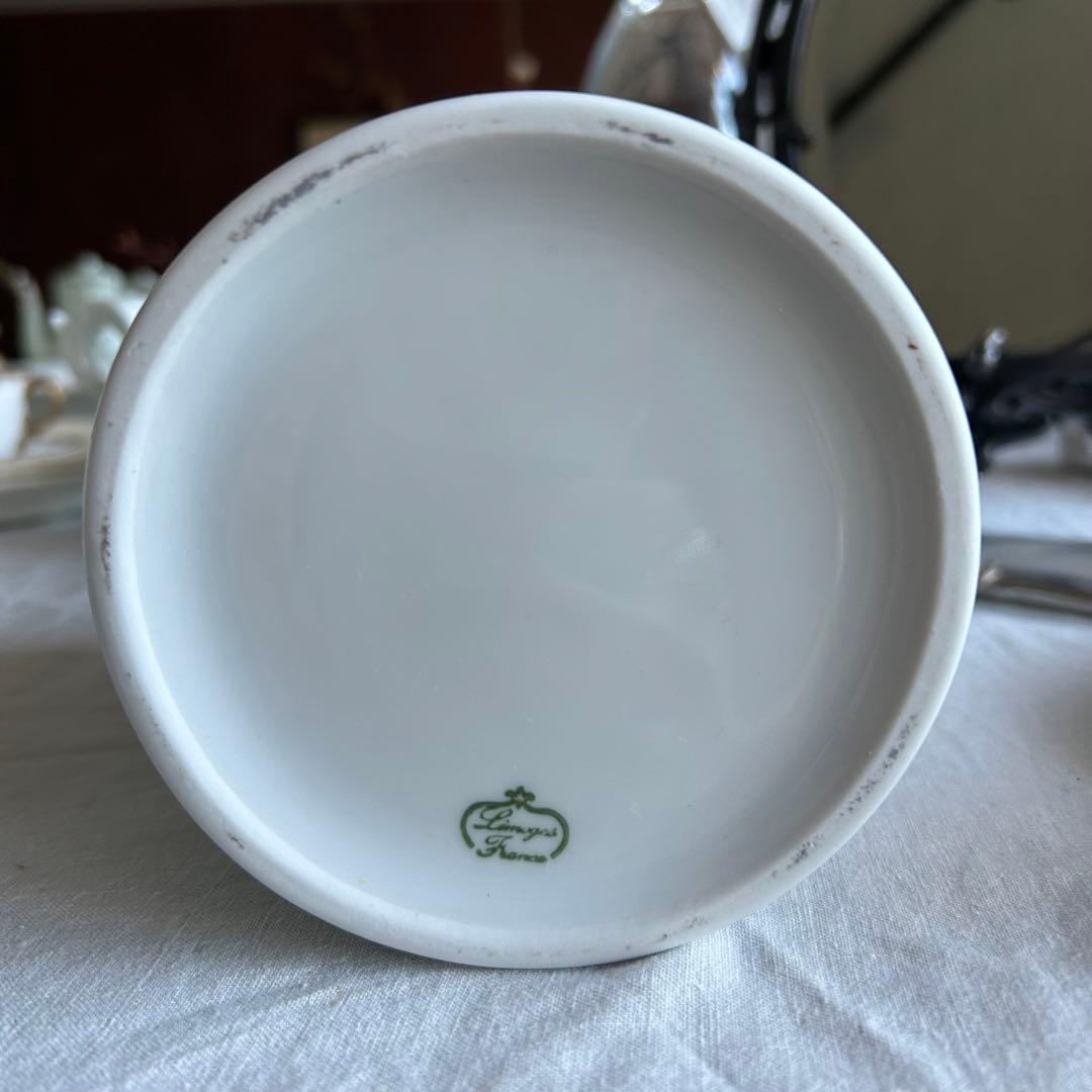 フランスアンティーク　リモージュ ファーマシーポット 蓋付 薬壺 高さ24㎝