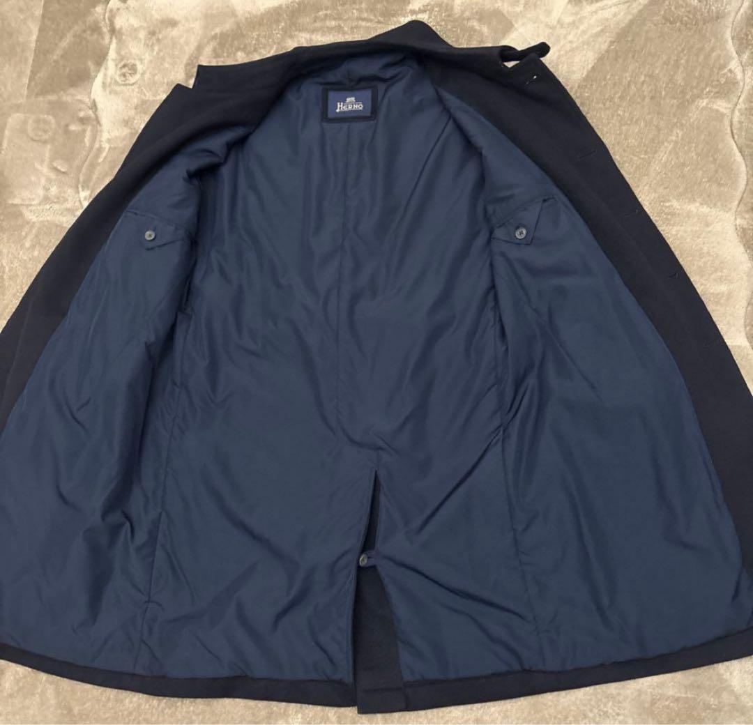 【ヘルノHERNO】ウールカシミア ステンカラーコート