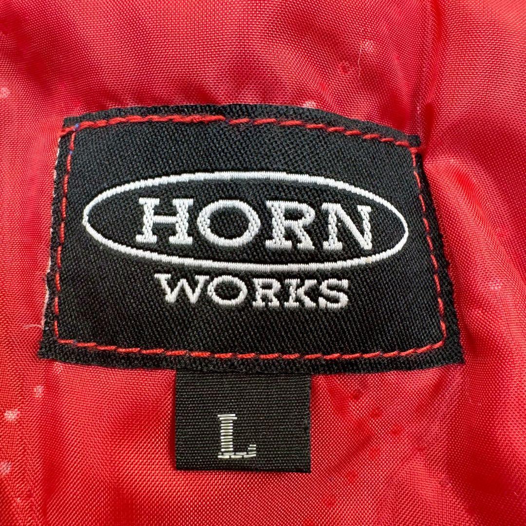 美品✨ HORN WORKS シングルライダース ブルー キルティング L