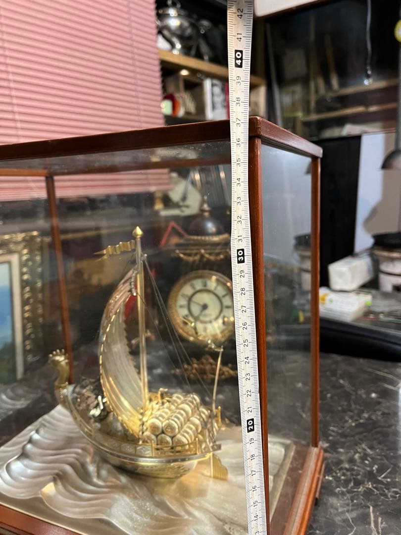 銀製鳳凰寳船、銀製鳳凰宝船、銀製鳳凰宝船2号、銀製宝船、ケース36センチ