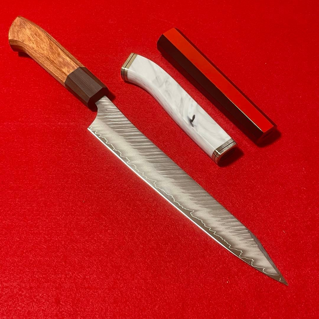 筋引き　包丁　vg10 反り