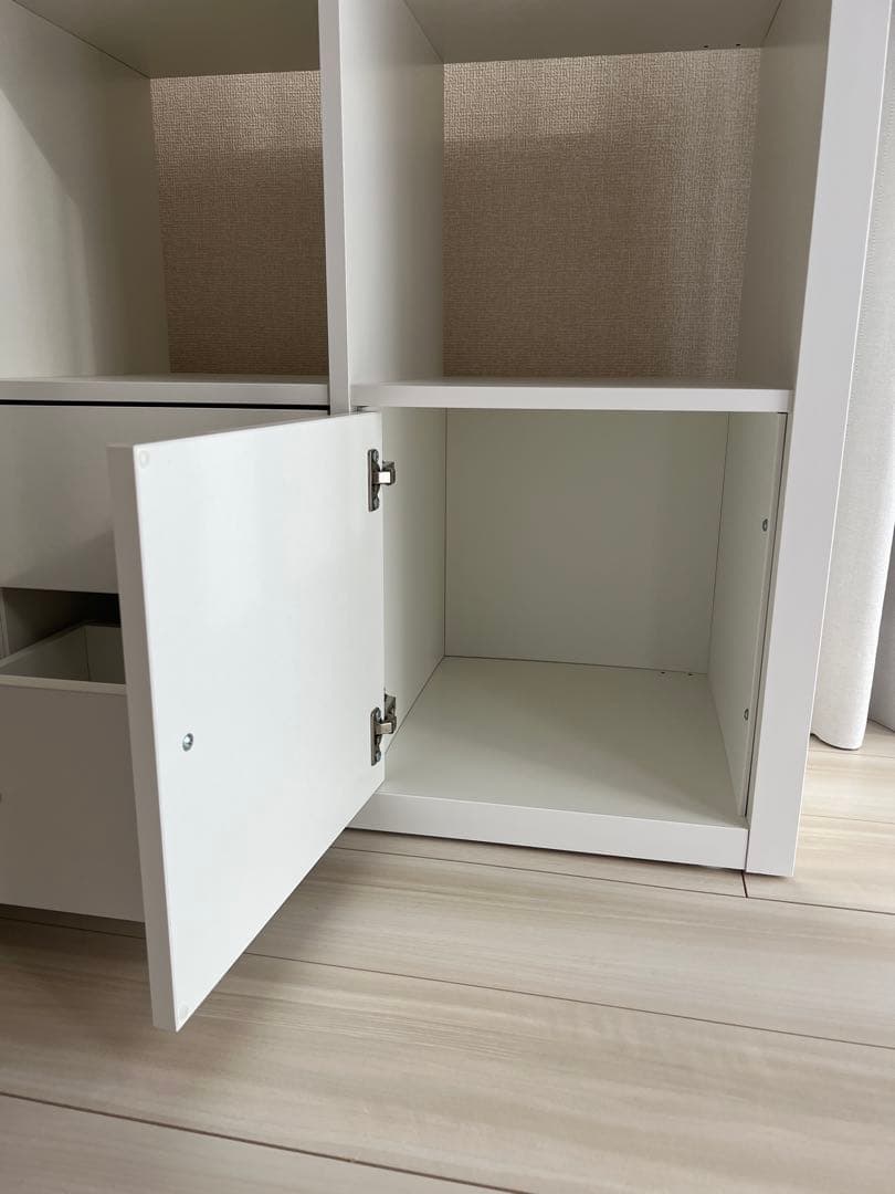 KALLAX カラックス シェルフユニット インサート4個付き, ホワイト