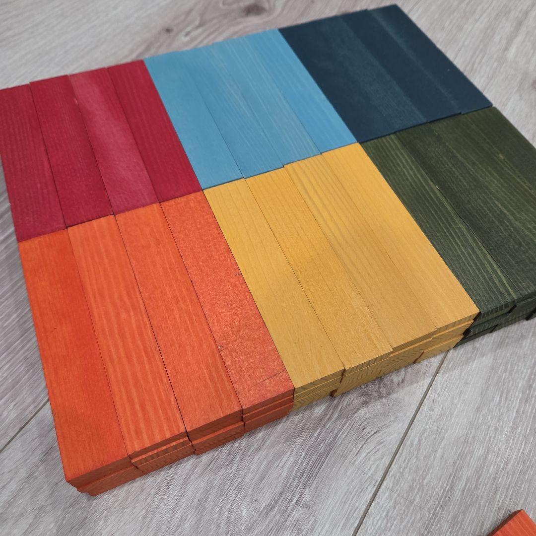 カラーカプラ　カプラ　KAPLA　積み木　120ピース+おまけピース9色