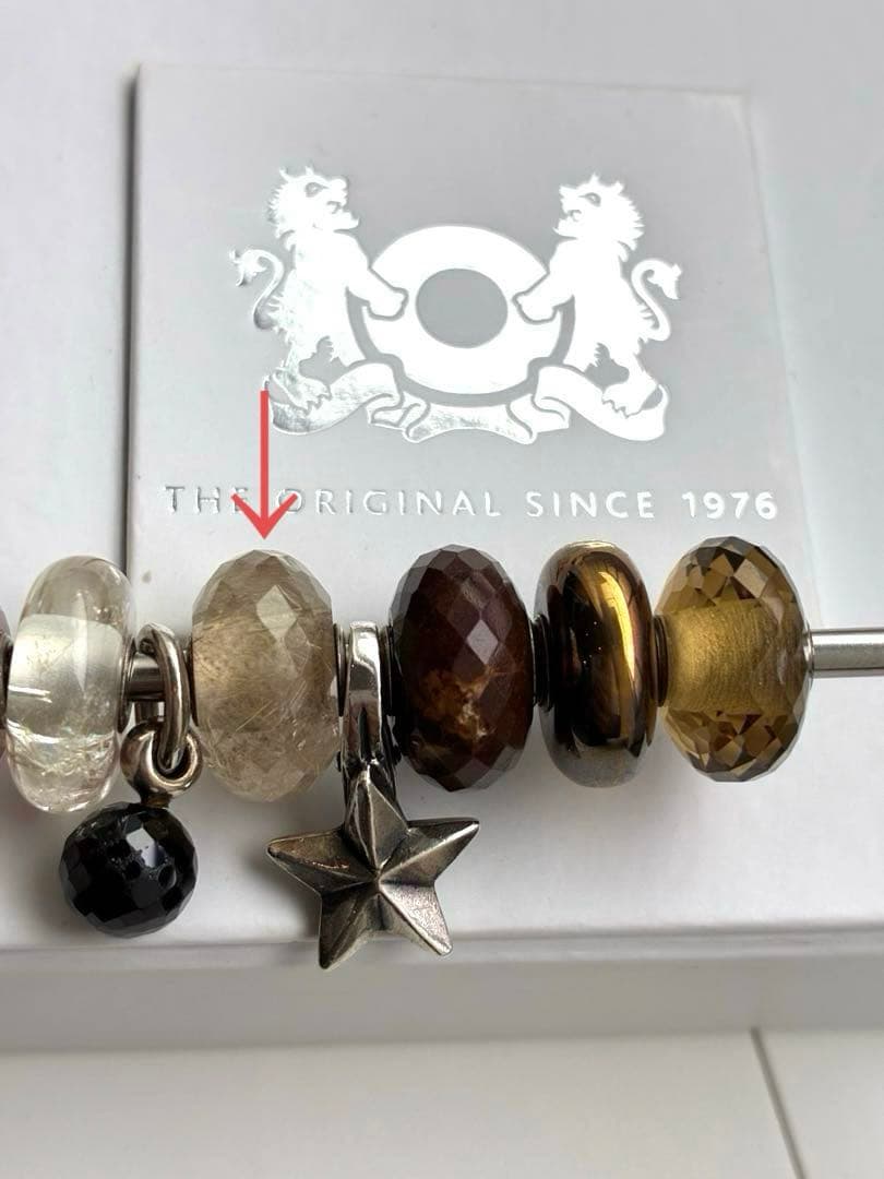 値下げ✴︎トロールビーズ　天然石【ルチルクォーツ】