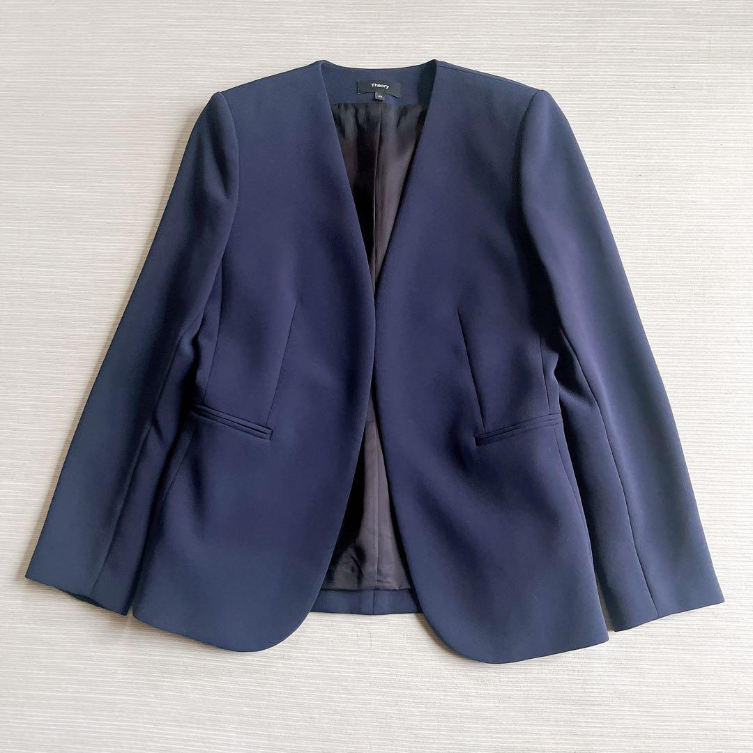 【セオリー】Classic Crepe セットアップ　パンツスーツ　ネイビー00