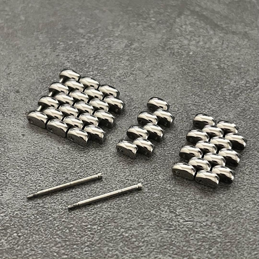 中古美品 ライスブレス 無垢19mm バタフライバックル 腕時計ブレスレット