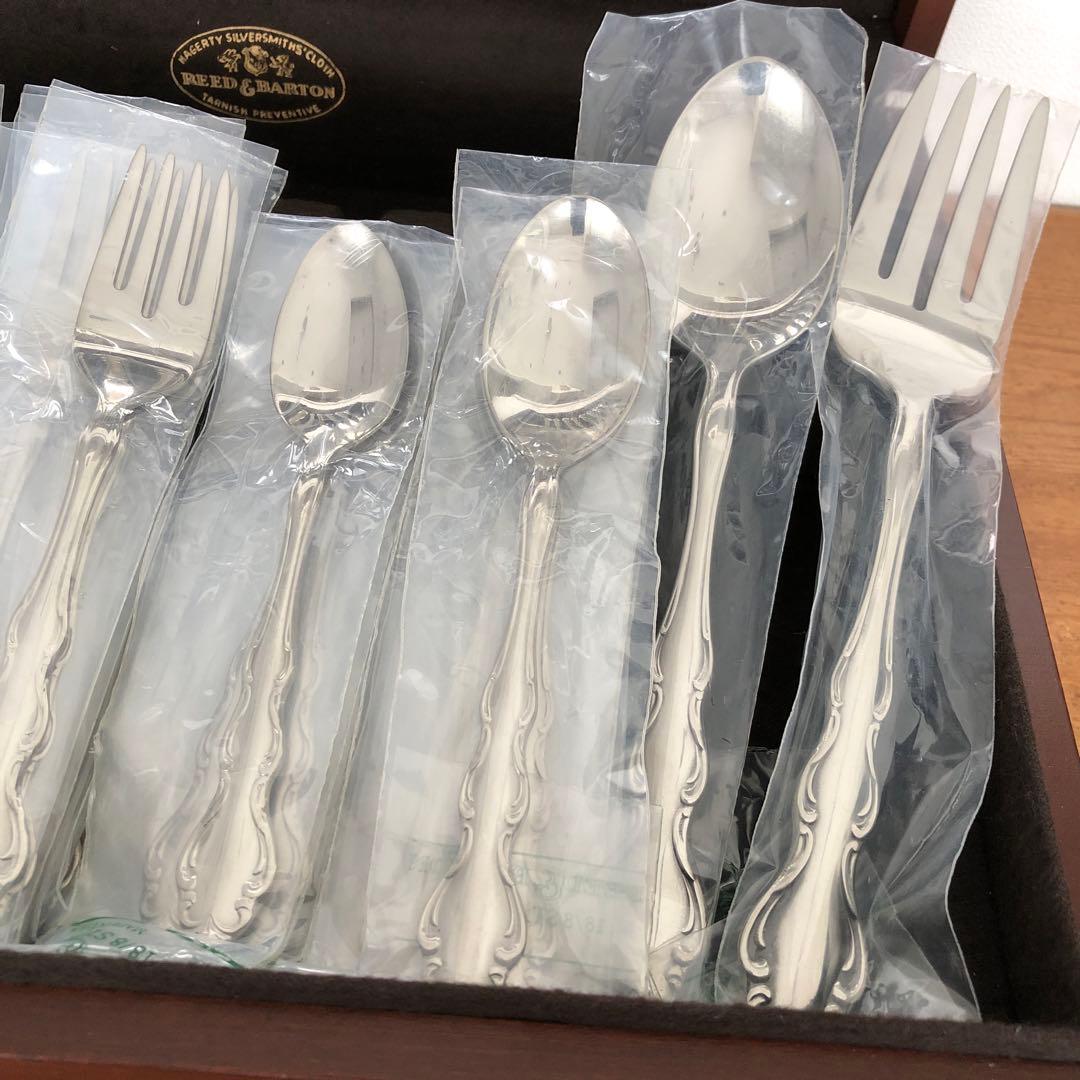 USA製　REED&BARTON ステンレスカトラリー44本　リード＆バートン