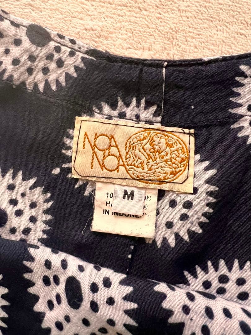 NOA NOA ネイビー　ウニ柄　キャミソールドレス M