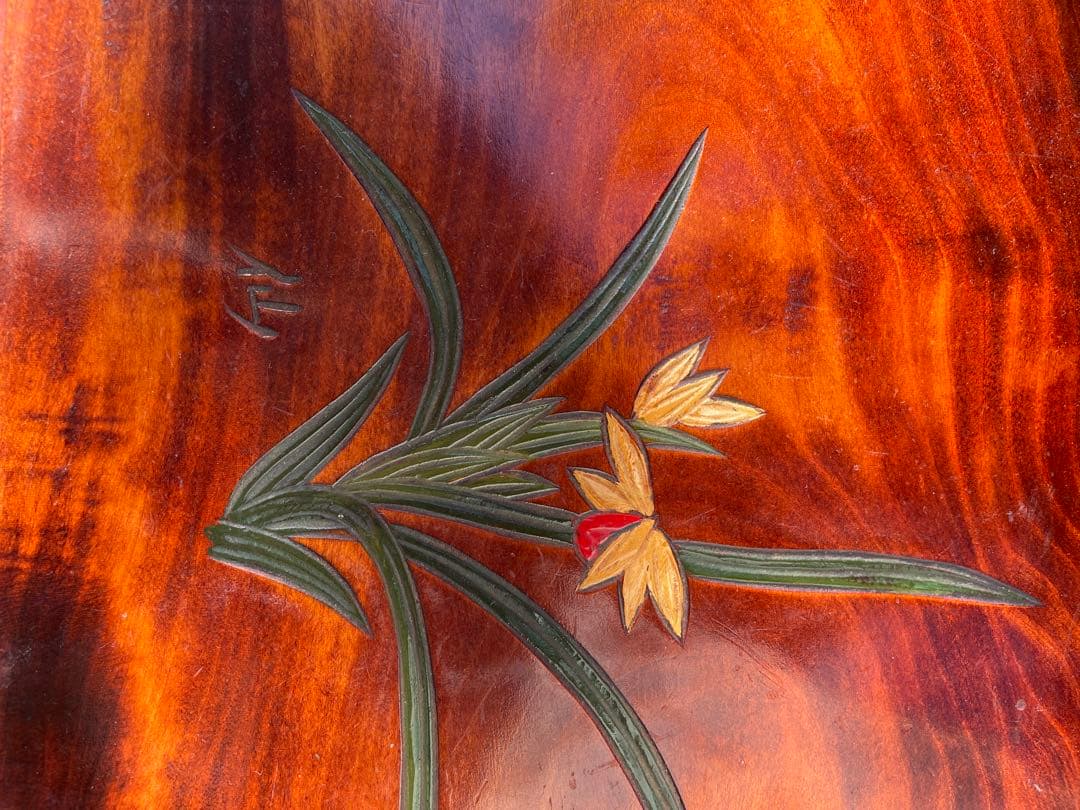 未使用　木製台座　讃岐彫　彫刻