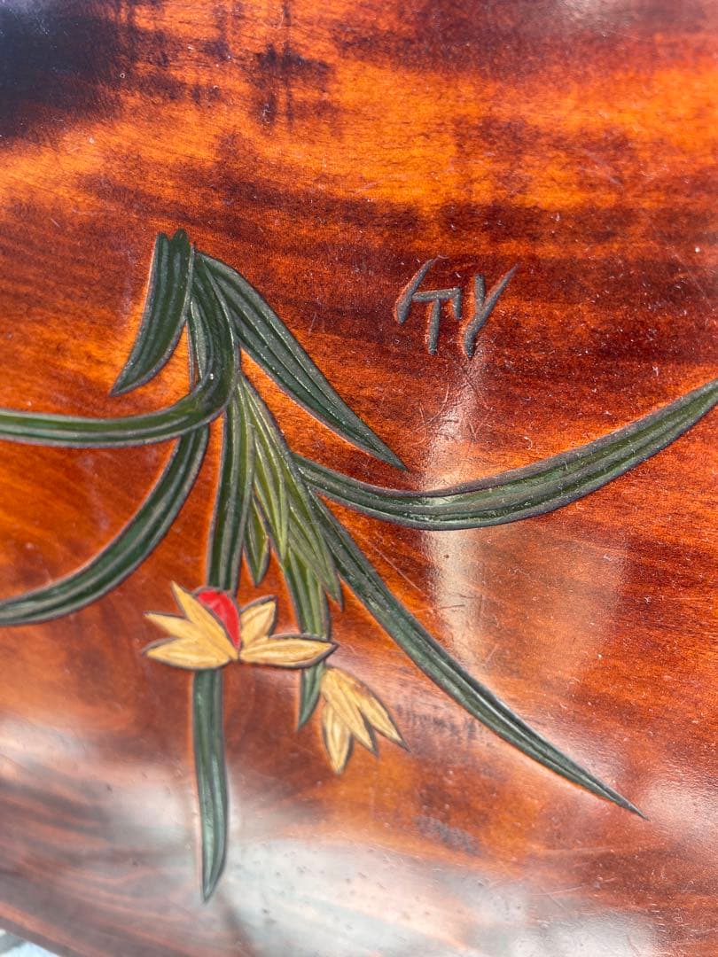 未使用　木製台座　讃岐彫　彫刻