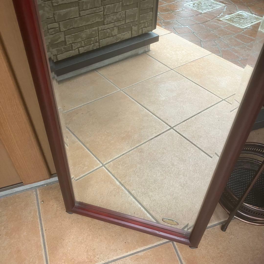 美品　塩川光明堂　スタンドミラー　全身鏡　姿見　ウォールミラー　ヨーロピアン