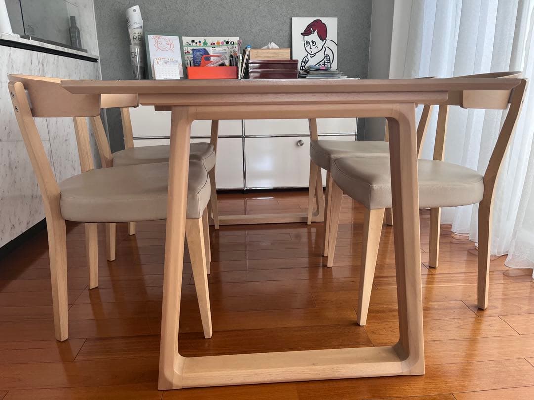 ①カリモク【テーブル*1台】(ダイニングテーブル＆チェア4脚セット販売)