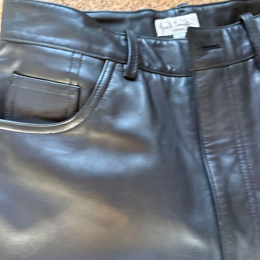 ポールスミス　Paul Smith レザーパンツ　黒