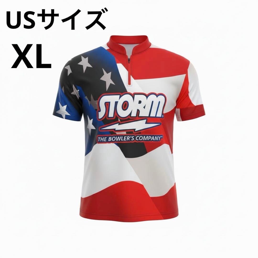 【新品/USサイズXL ストーム ボウリングウェア ブルー レッド ホワイト】