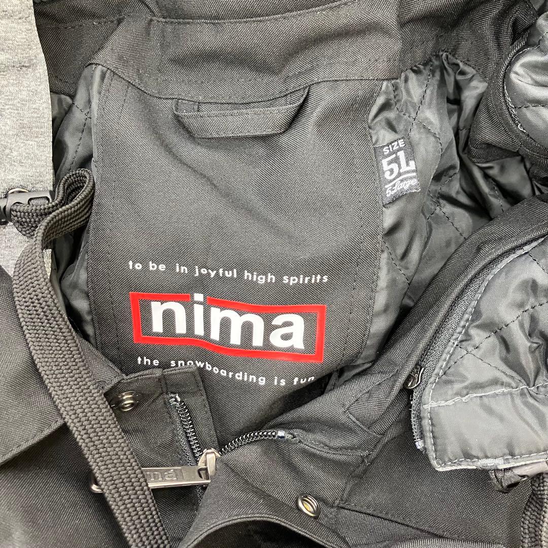 nima ニーマ スノボウェア 上下セット 大きいサイズ メンズ 5L 黒