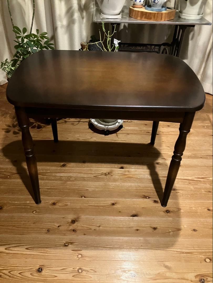 昭和レトロ　ダイニングテーブル　飛騨産業　キツツキマーク　２人用