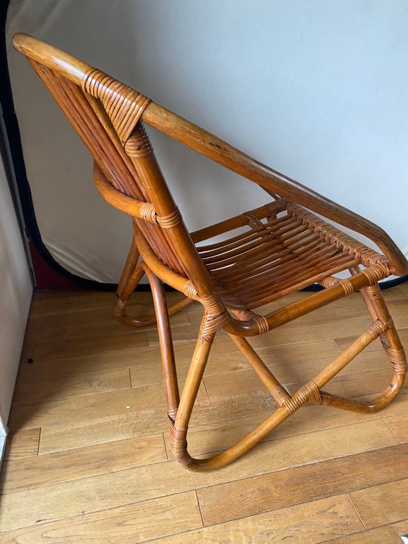 70s 80s ヴィンテージ ラタン チェア　希少　昭和 椅子 レトロ アジアン