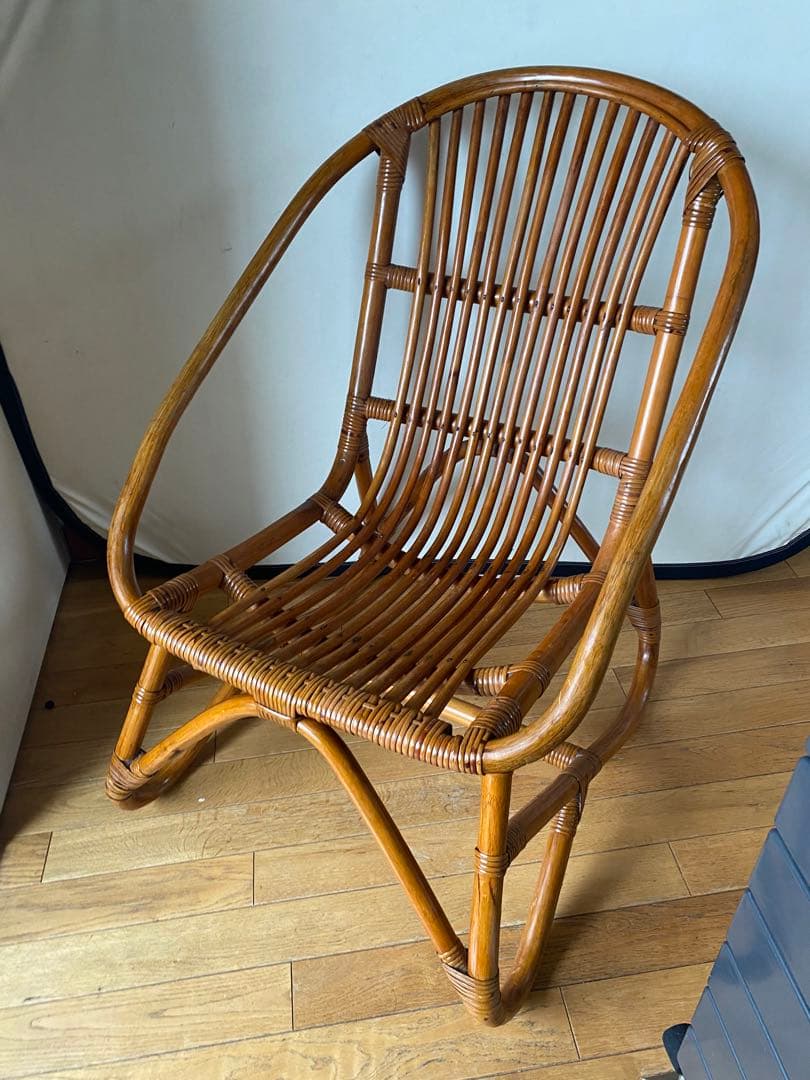 70s 80s ヴィンテージ ラタン チェア　希少　昭和 椅子 レトロ アジアン