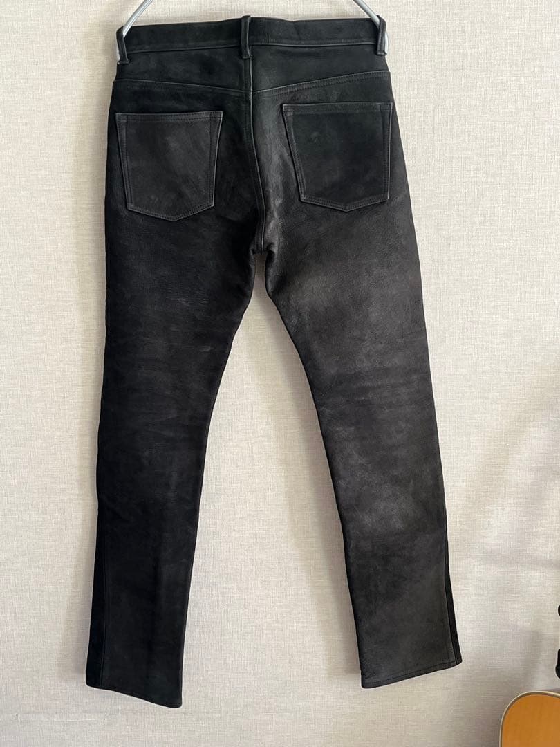 COMOLI ヌバックレザー 5Pパンツ size2 牛革