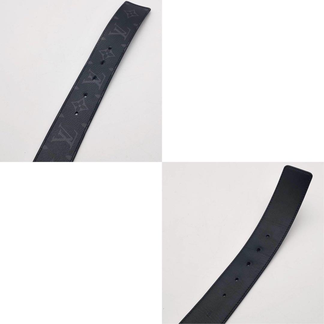 希少　ルイヴィトン モノグラム サンチュール エクリプス 黒ロゴ　LVイニシャル