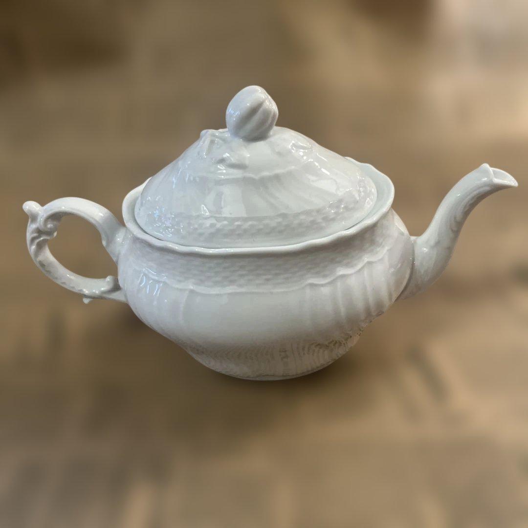 美品 リチャードジノリ ベッキオホワイト ティーポット