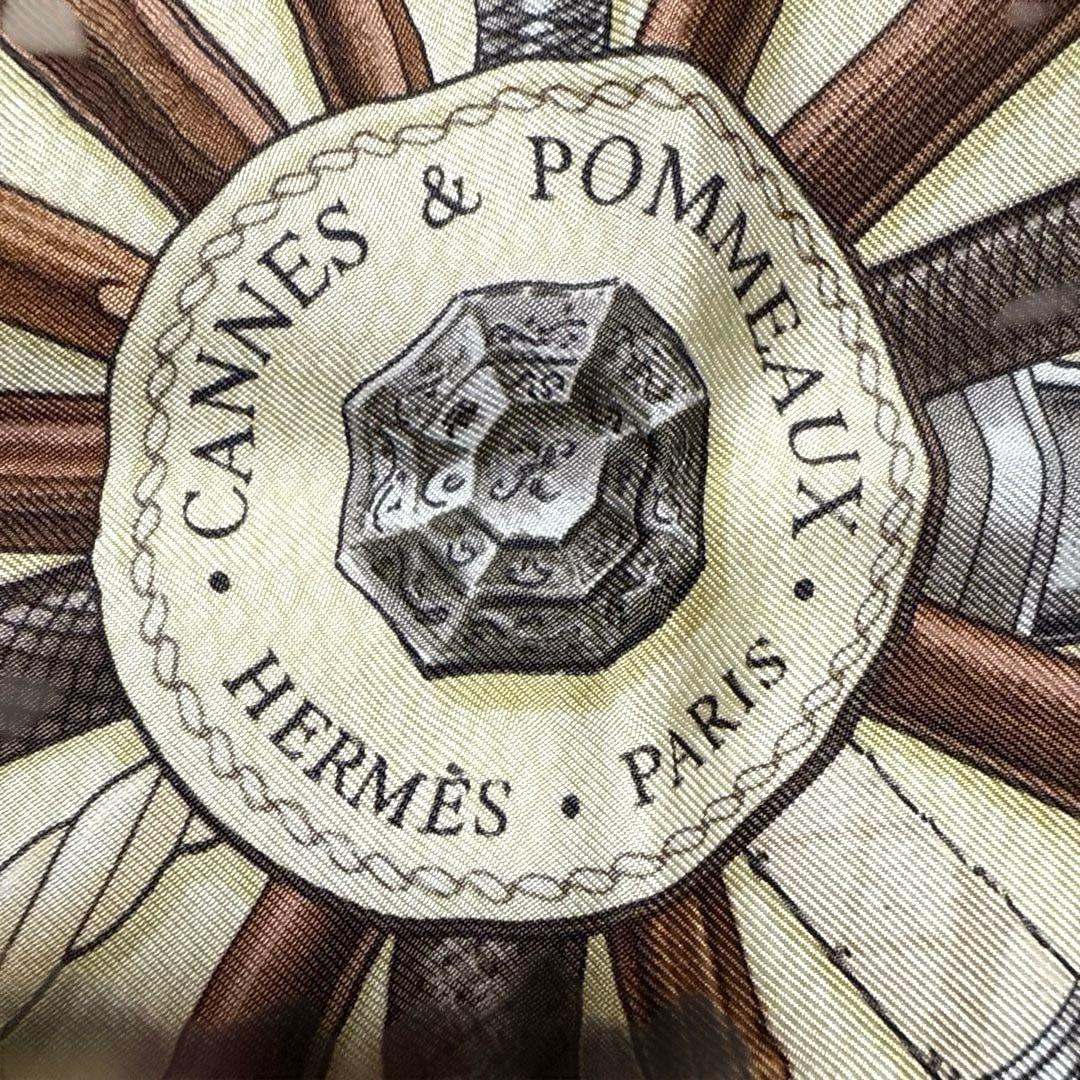 エルメス　ステッキデザイン ヴィンテージシルクスカーフ