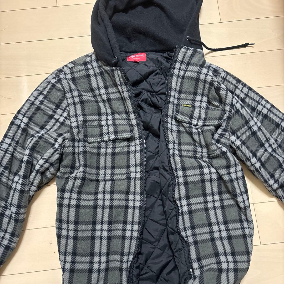 Supreme チェック柄 フード付きジャケット S