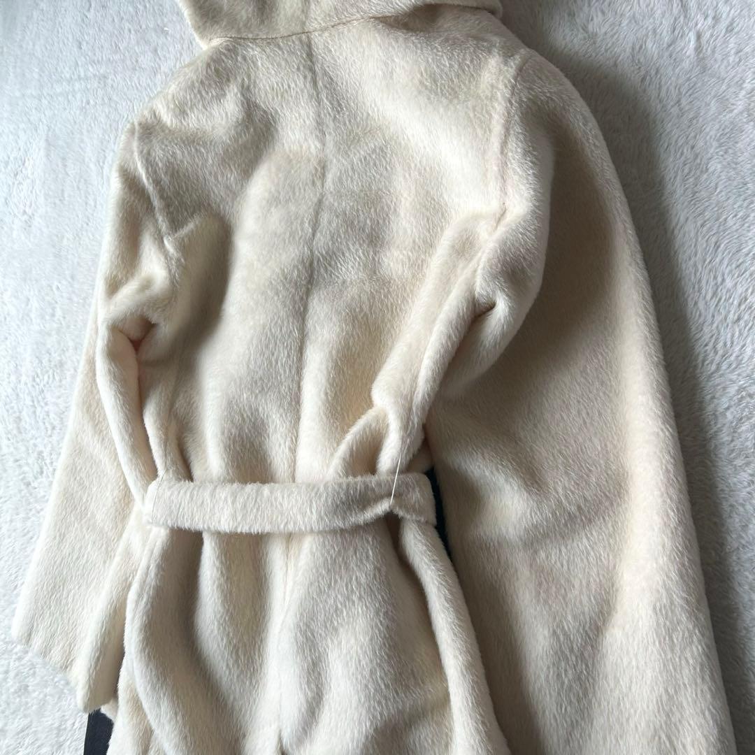 最高級✨白タグ マックスマーラ リアルト アルパカ フーデッドコート38