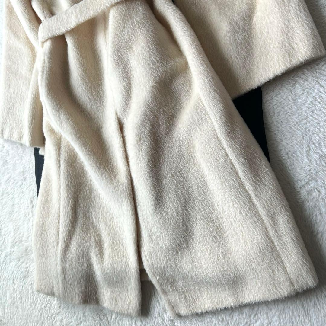 最高級✨白タグ マックスマーラ リアルト アルパカ フーデッドコート38
