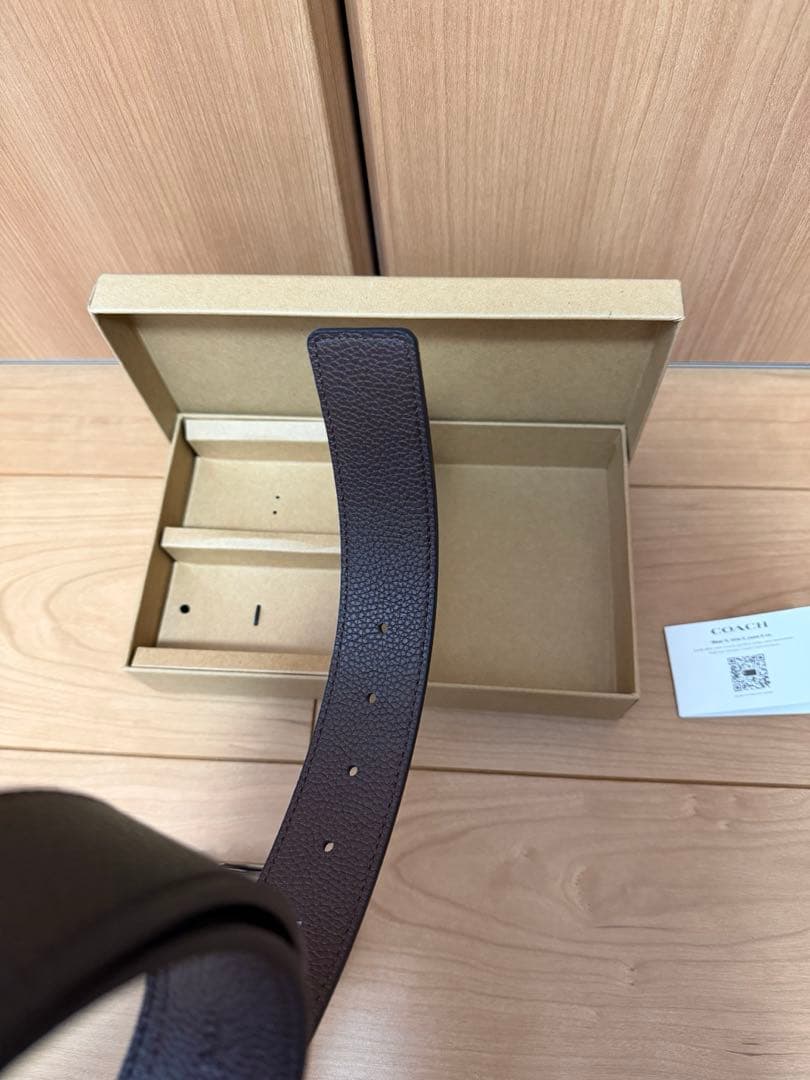 新品未使用 コーチ coach ブラック ベルト レザー