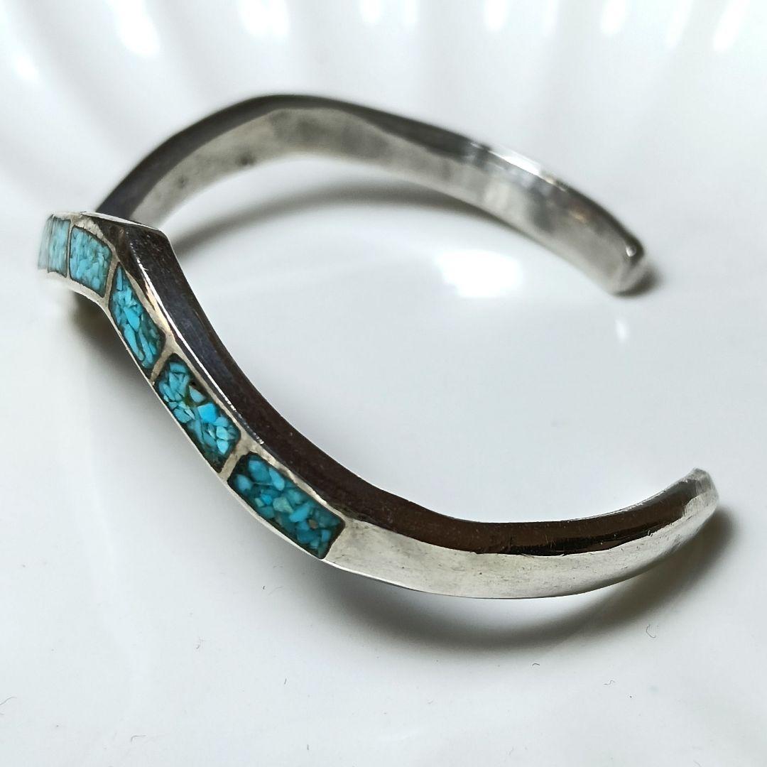 2093 NAVAJO ナバホ族 バングル ターコイズ シルバー925 VTG