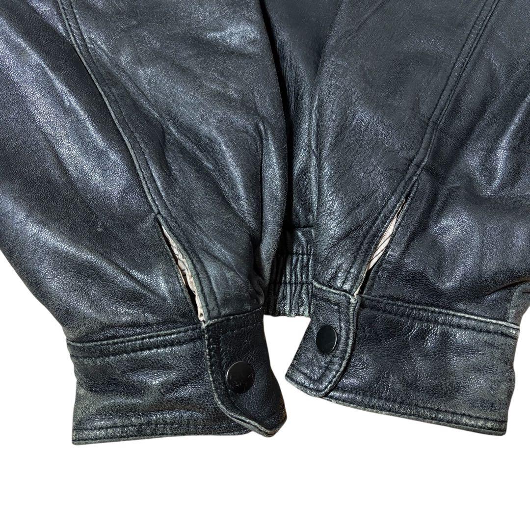 vintage G-1 Leather boa flight jacket 黒