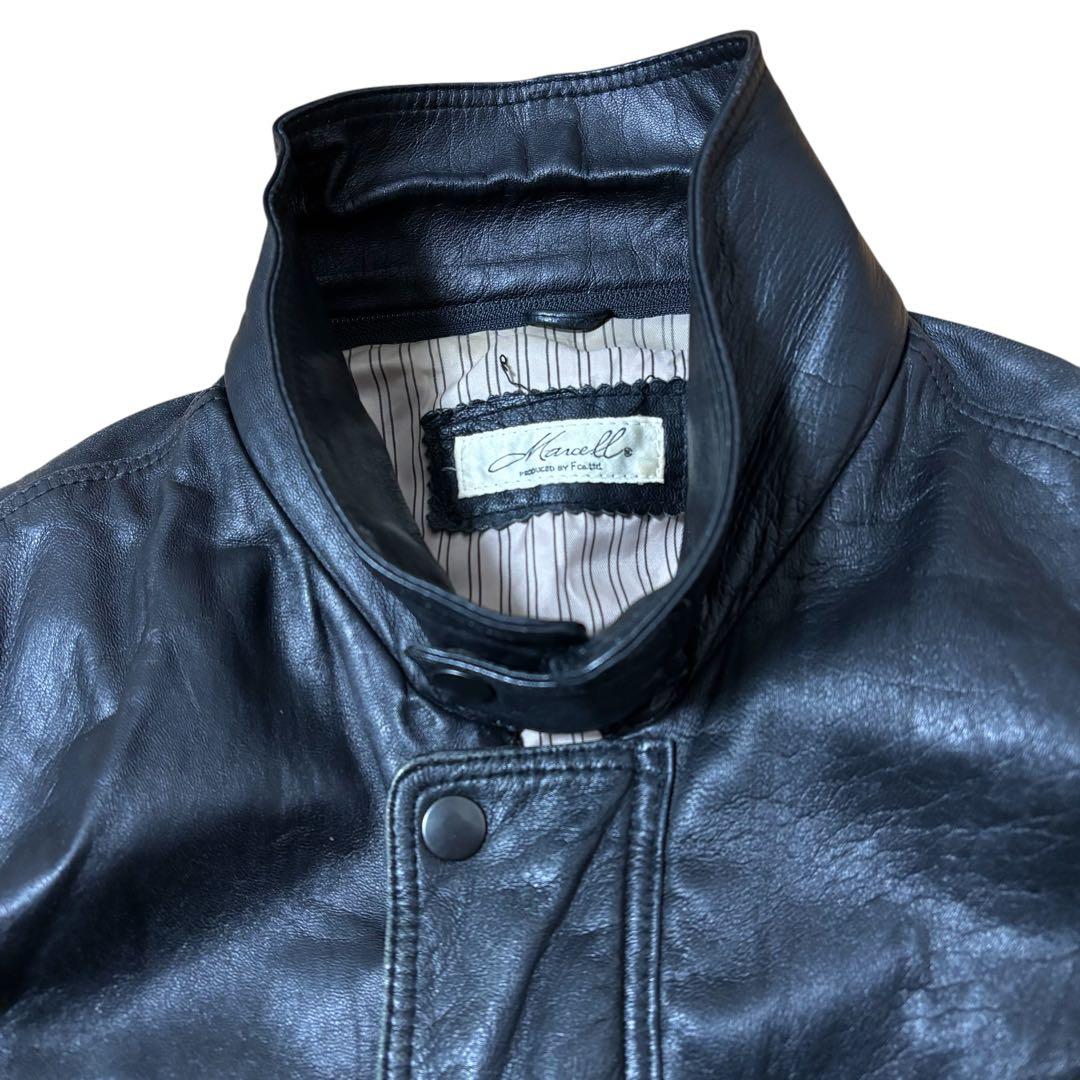 vintage G-1 Leather boa flight jacket 黒