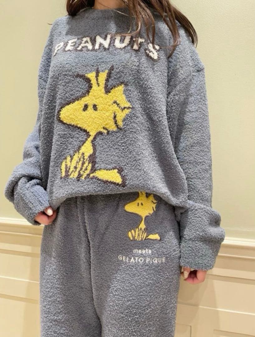 ジェラートピケ　PEANUTS ベビモコプルオーバー＆ロングパンツ スヌーピー