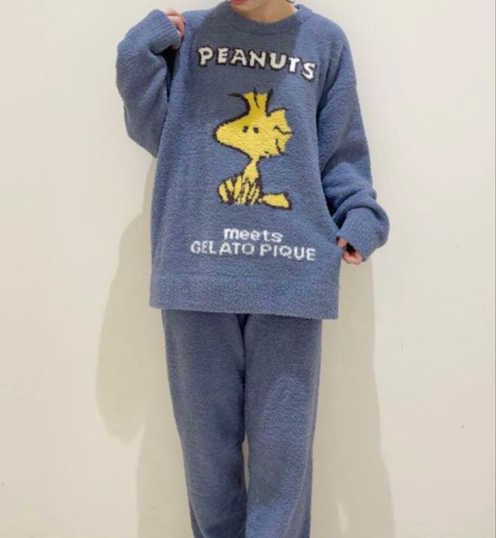 ジェラートピケ　PEANUTS ベビモコプルオーバー＆ロングパンツ スヌーピー