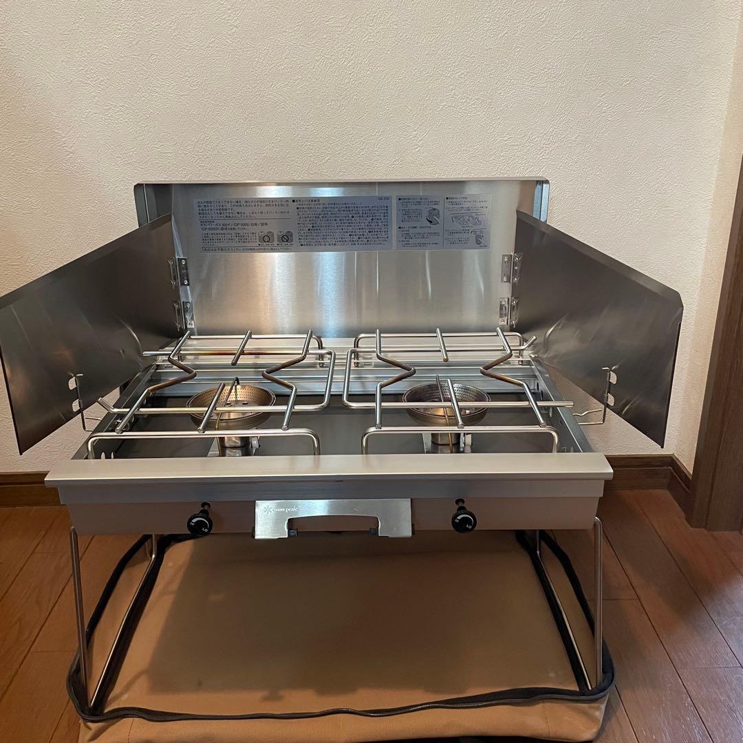 【美品】スノーピーク ギガパワーツーバーナー 液出し/収納バッグ付