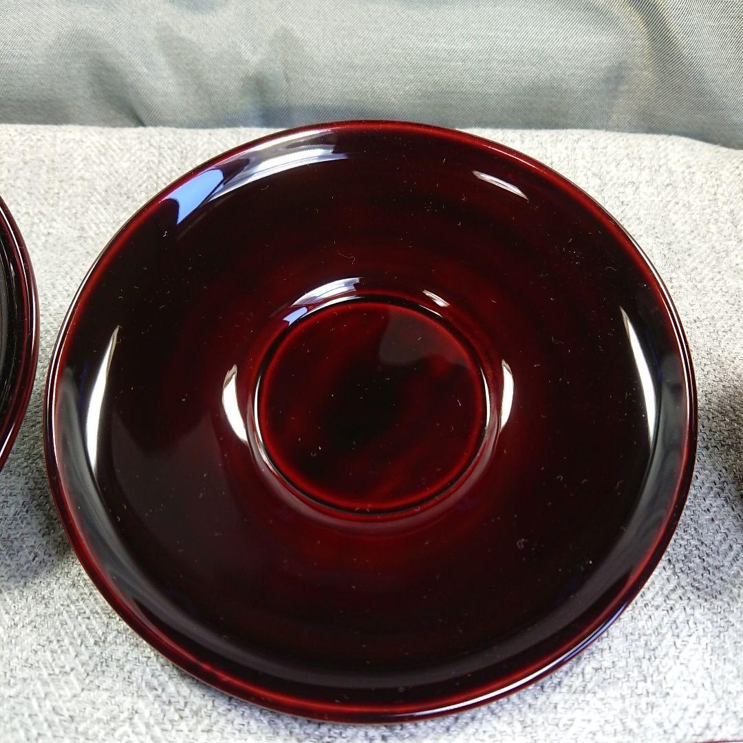 輪島塗 大雅堂 溜呂色 茶托 5客 輪島漆器 うるし塗装 天然木 地の粉漆下地