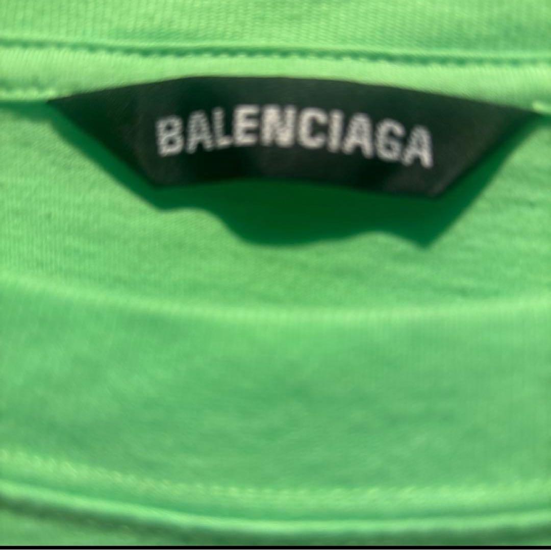 BALENCIAGA 正規品 多言語プリント 長袖カットソー L グリーン