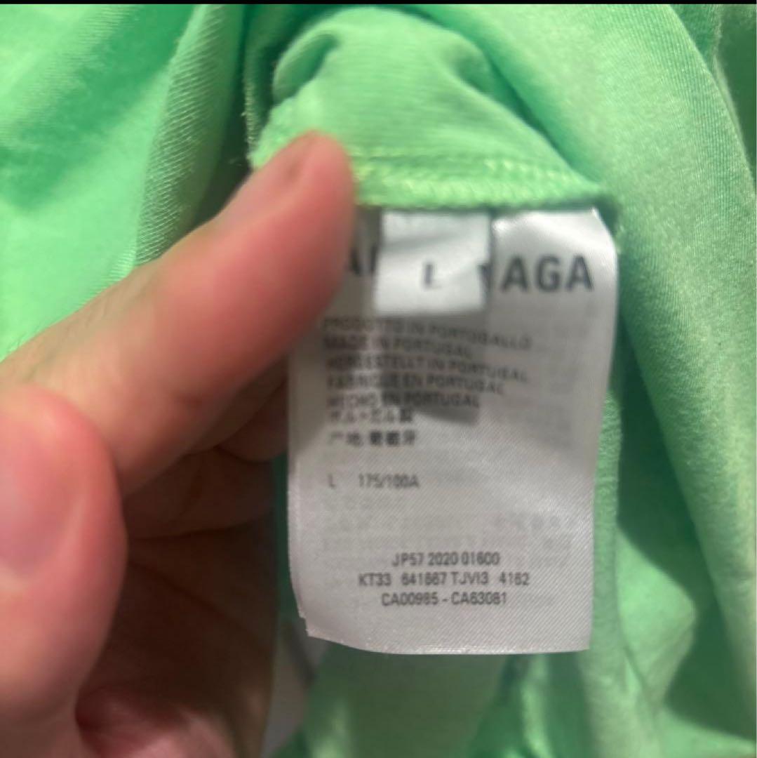 BALENCIAGA 正規品 多言語プリント 長袖カットソー L グリーン